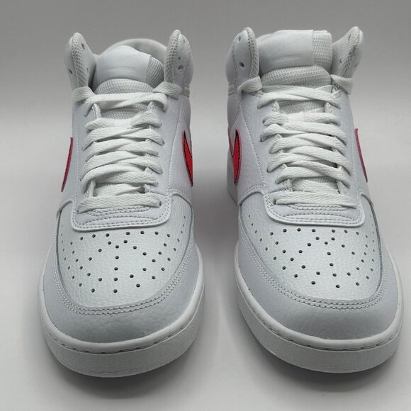 Women’s Nike Court Vision Mid 'White Flash Crimson Pink CD5436-102 Size 9 - Picture 3 of 13